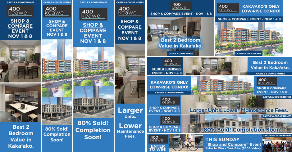 Online advertising, banner ads, marketing, 400 Keawe, Castle & Cooke Hawaii