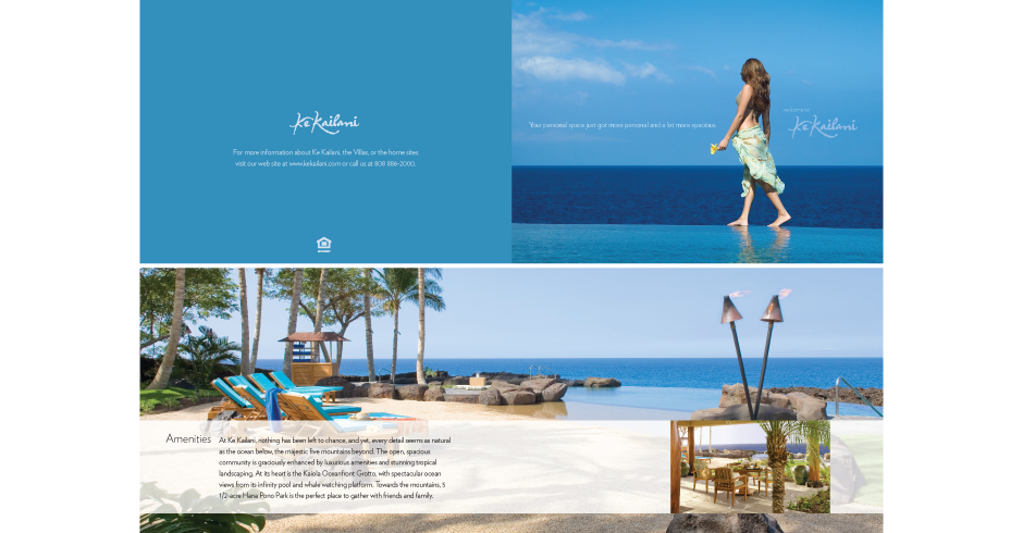 Ke Kailani, Kohala Coast, brochure design, Advertising, Big Island, Hawaii, Marketing