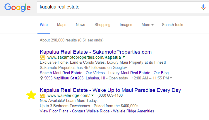 Search Engine Optimization, SEO, Digital Marketing, Wailele Ridge, Maui, Hawaii