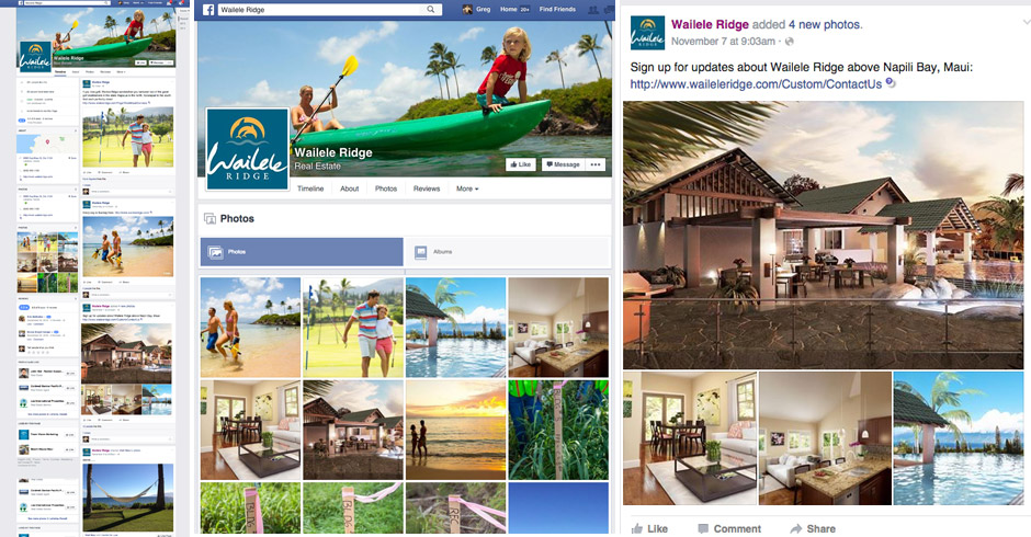 Wailele Ridge, Maui, Hawaii, Social Media, marketing, online advertising