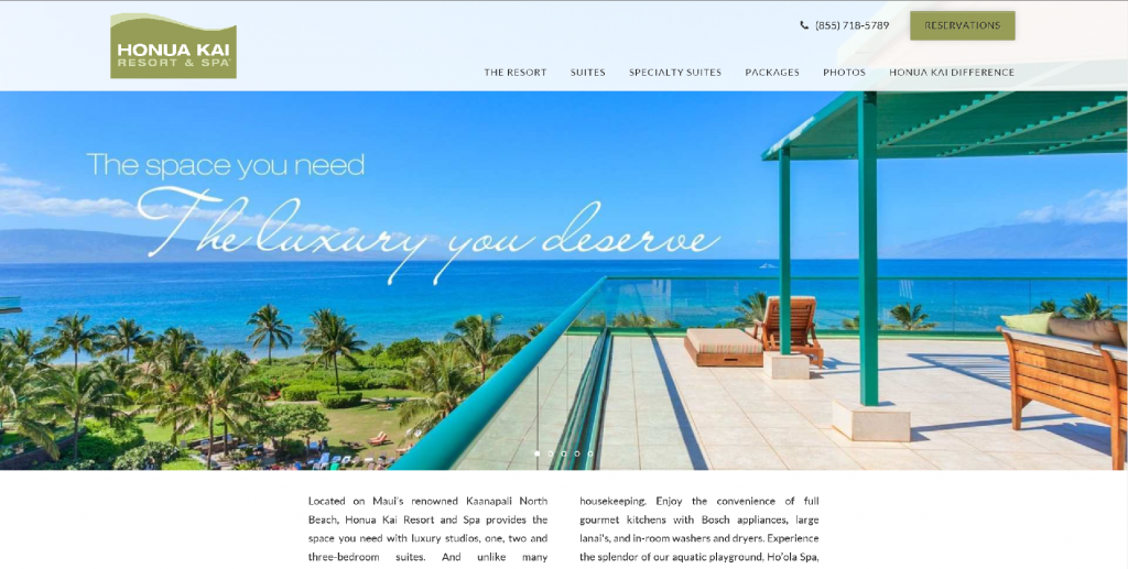 Honua Kai Resort & Spa, Web site, refresh, marketing, Hawaii, Team Vision marketing
