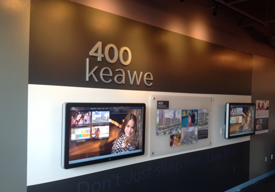 400 Keawe, interactive displays, real estate, sales office design