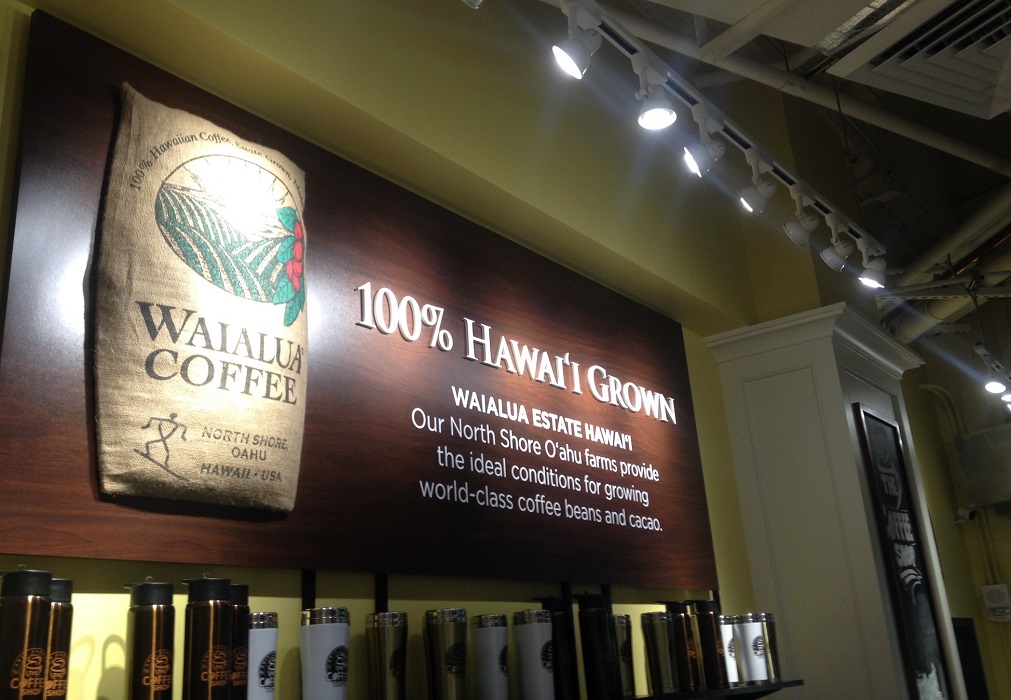 The Coffee Shop at Dole Cannery Hawaii Grown Display