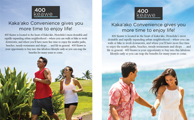 Hawaii advertising, branding, 400 Keawe, Print Ad, Print Ad Design, Kakaako, Hawaii Real Estate Marketing