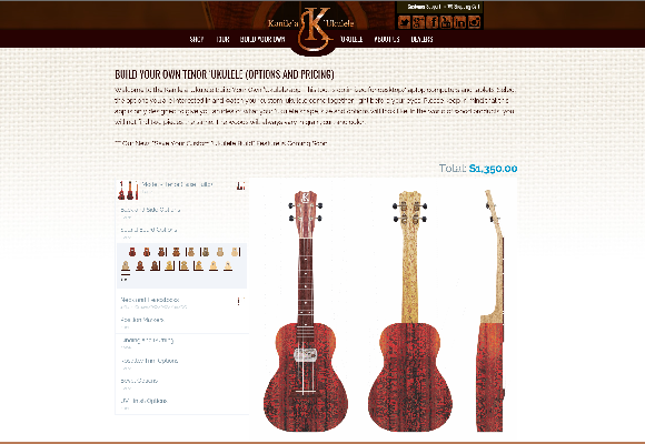 Kanilea Ukulele, Build Your Own Ukulele, Web design, online marketing, social media marketing, Team Vision, Honolulu