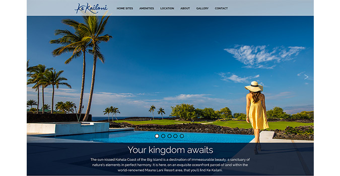 Web site design, online marketing, Ke Kailani, luxury real estate, social media marketing, Hawaii, Honolulu, Advertising