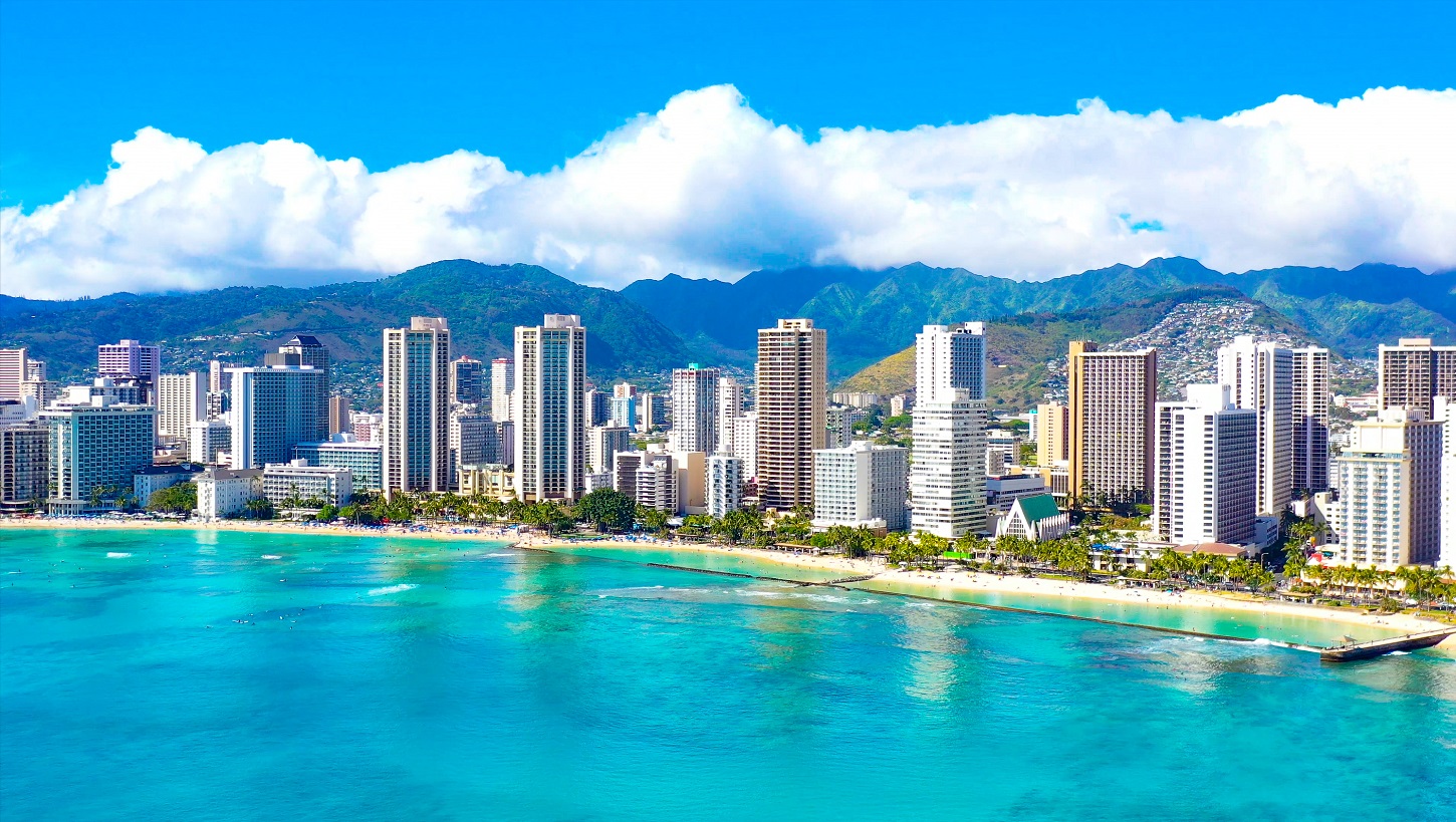 Waikiki Beach, Hawaii drone photography, hawaii advertising agencies, Team Vision Marketing
