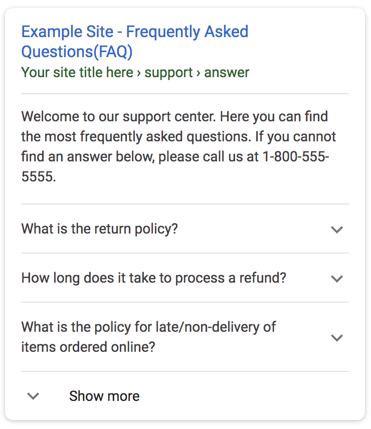 Hawaii SEO - Google FAQ Rich Result Feature