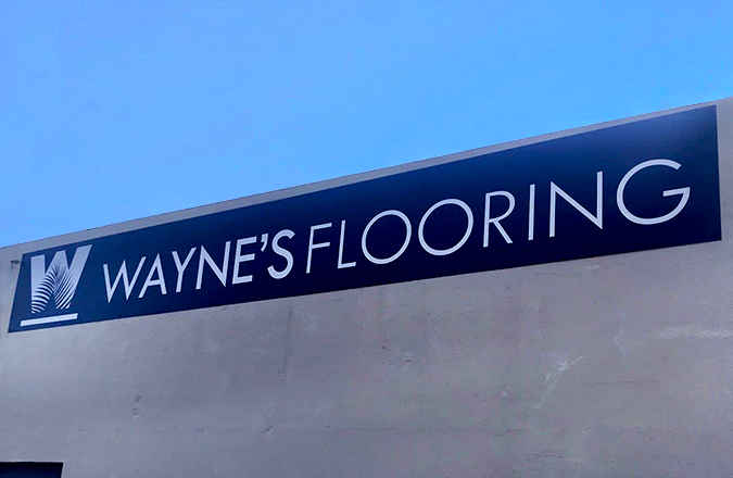 Wayne's Flooring Kaimuki Sign - Waialae Ave by Team Vision Marketing